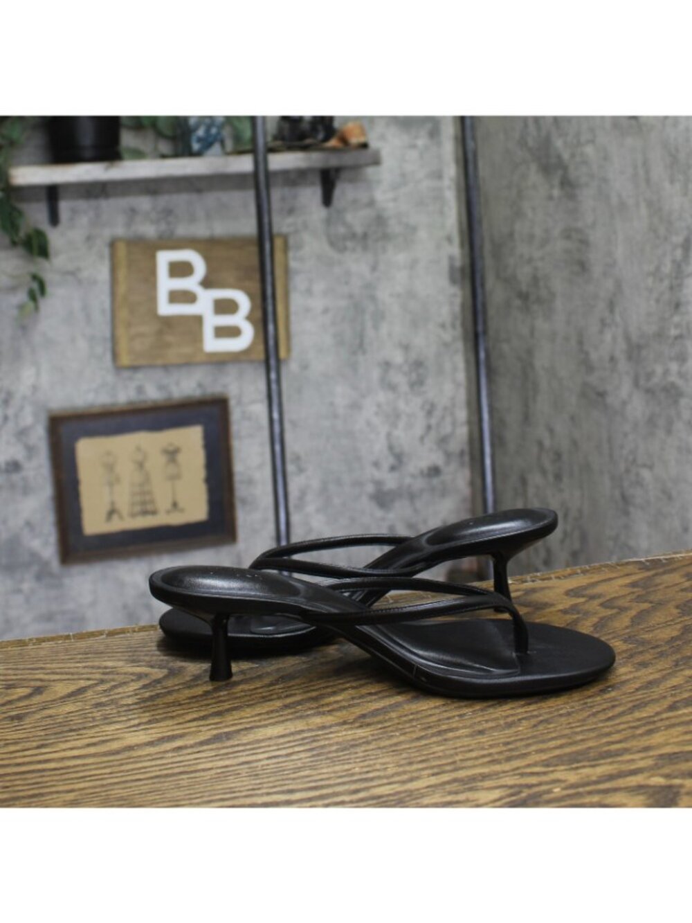 INC International Concepts Anniiee Slip-On Heel Thong Sandals Black 9M - Picture 6 of 8